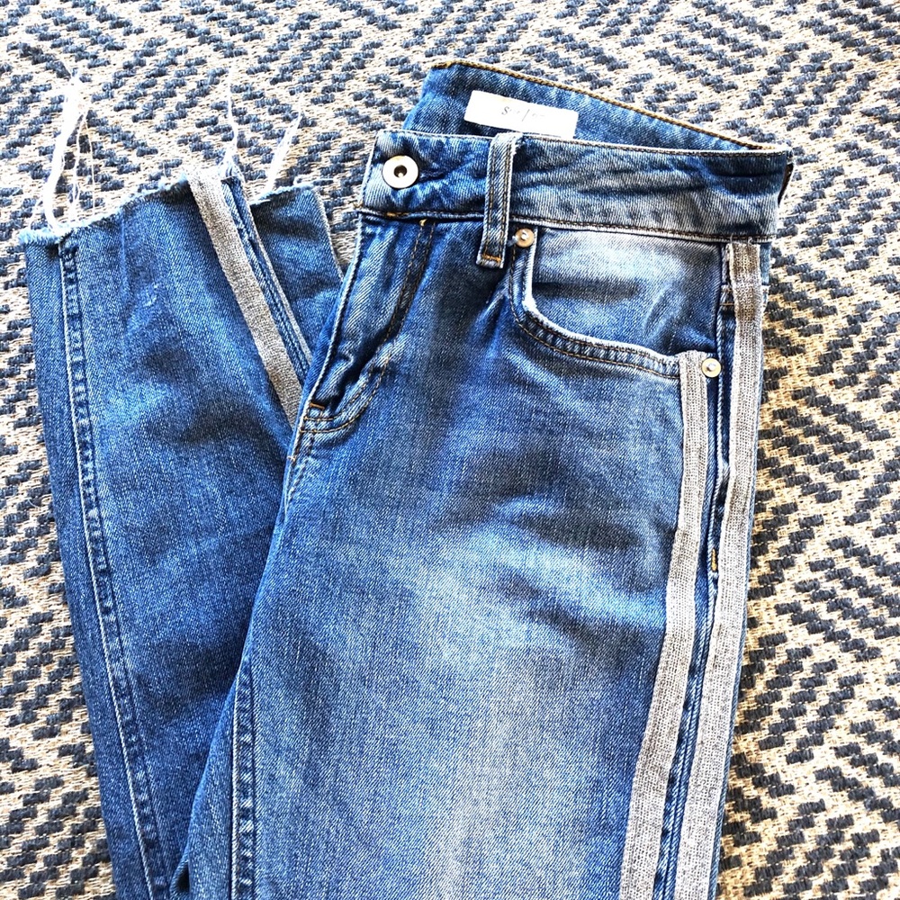 Anthropologie pilcro&letterpress silver tux Jean - Picture 2 of 9